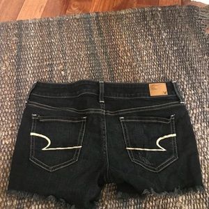 Dark wash jean short